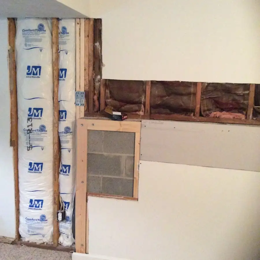 Wall insulation replacement during Contents Cleaning & Restoration in Potomac Park